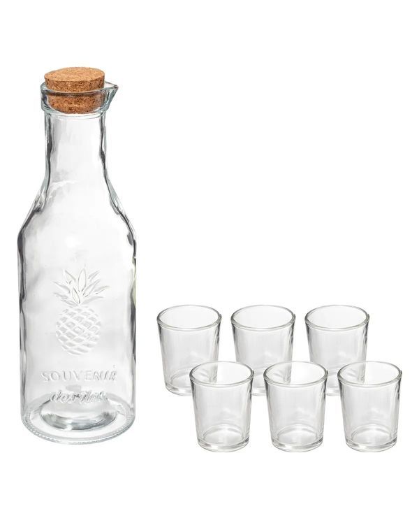 Set Petit Salon Con 6 Bicchieri Da Rum E Caraffa 