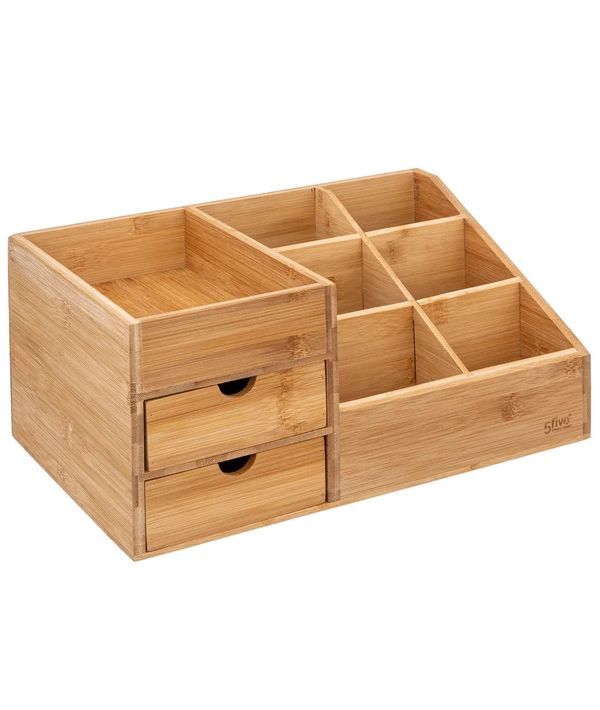 Organisateur De Salle De Bain En Bois 33X20.2X15.6Cm