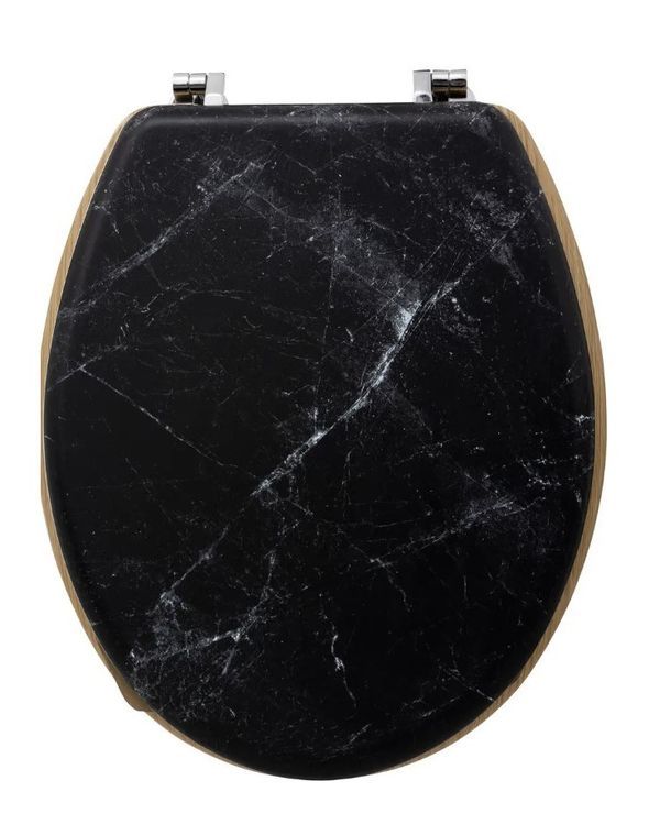 Toilettensitz Leà Line Schwarzer Marmor 42.5X36X5.35Cm