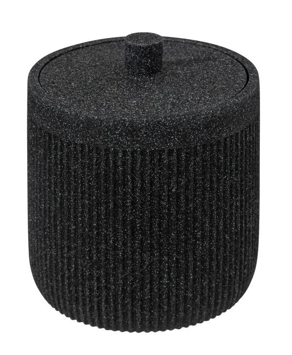 Porte-Coton Onyx Pour La Salle De Bains Gris 12X9.9Cm