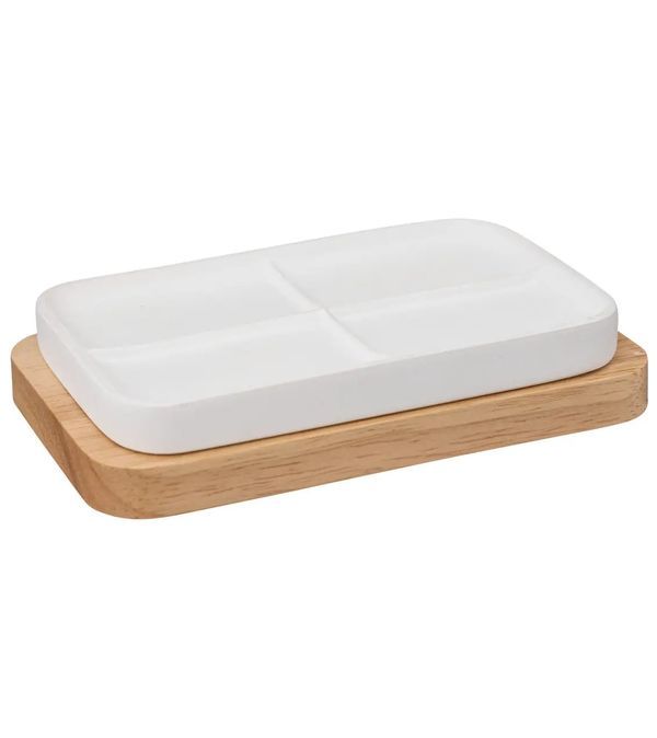 Bambus-Seifenschale Natureo Für Das Badezimmer 13.2X8.6X2.7Cm