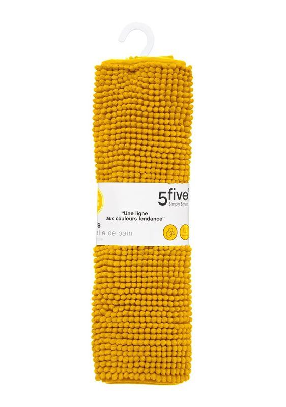 Tapis De Bain Colorama En Chenille Jaune Moutarde 50X80Cm