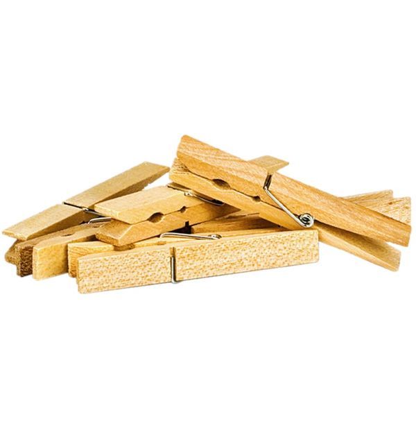 Mollette Bucato Legno Pino 20 Pezzi