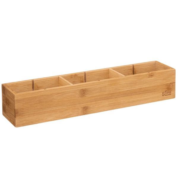 Küchenorganizer Aus Bambus Mit 3 Modularen Fächern 38X8X7Cm