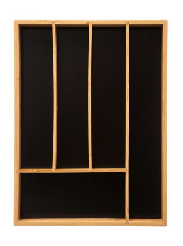 Organisateur De Couverts En Bambou 34X25X4.5Cm