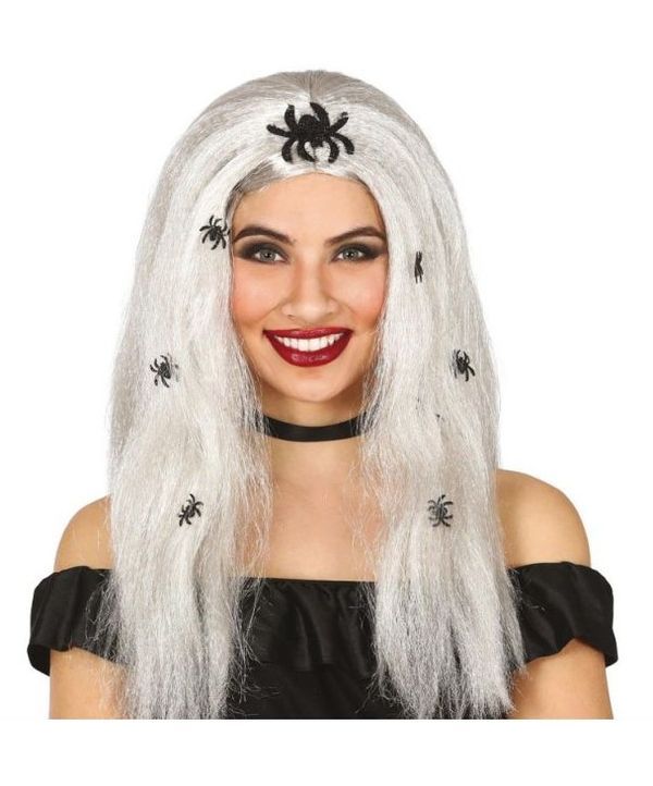 Halloween Perücke Graues Haar   