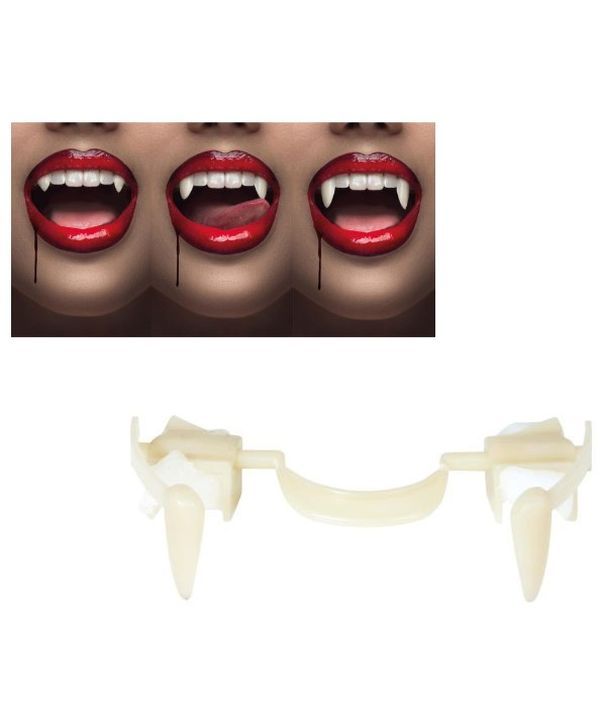Accessorio Halloween Zanne Da Vampiro Retrattili   