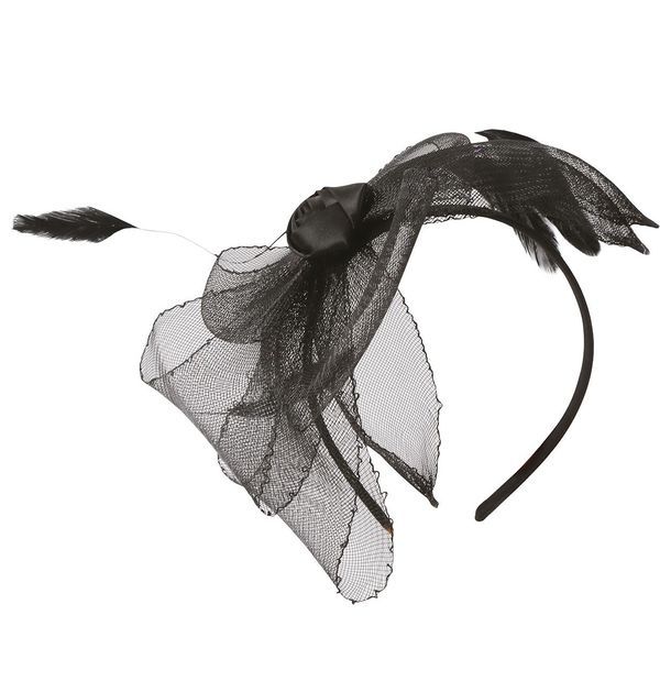 Accessorio Halloween Cerchietto Fiore Nero   