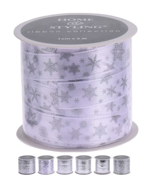Accessoire Kraft De Noël Ruban Cadeau Argenté 5M - Assortis