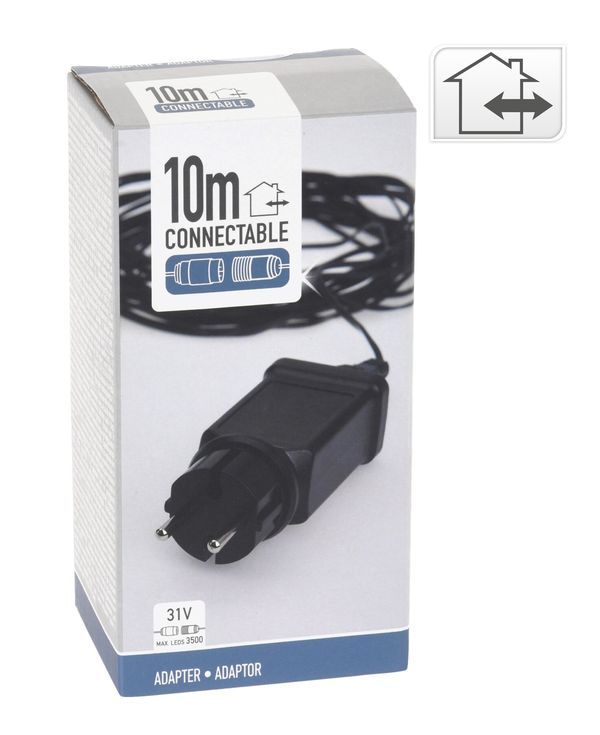 Accessorio Luci Di Natale Trasformatore Ip44 Con Cavo 10M