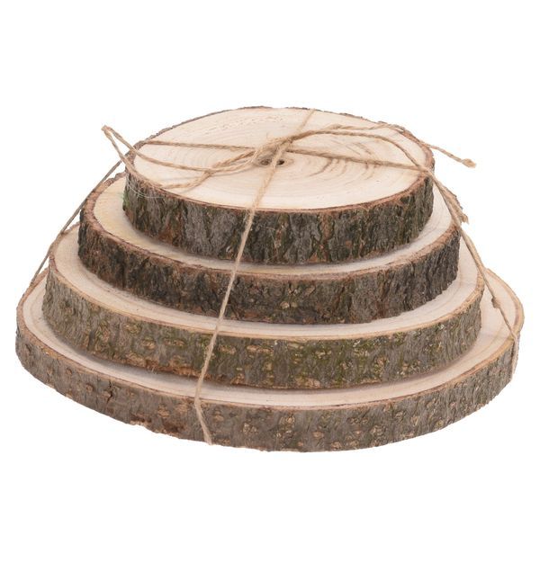 Zubehör Für Den Weihnachtstisch 4 Holzscheiben  