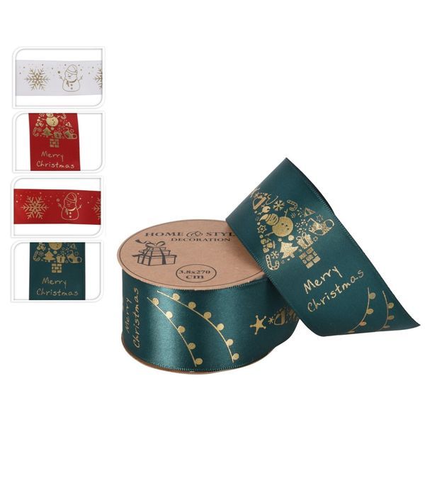 Accessoire Kraft De Noël Ruban Cadeau 3X270Cm - Assortis