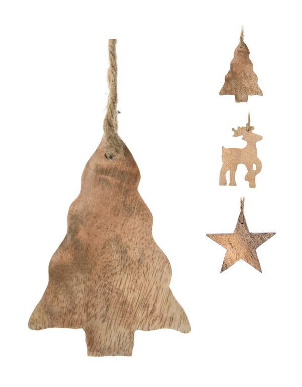 Weihnachts-Anhänger Holz 10Cm - Sortiert