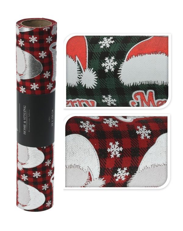 Accessoire Kraft De Noël Rouleau De Tissu 28X200Cm - Assortis