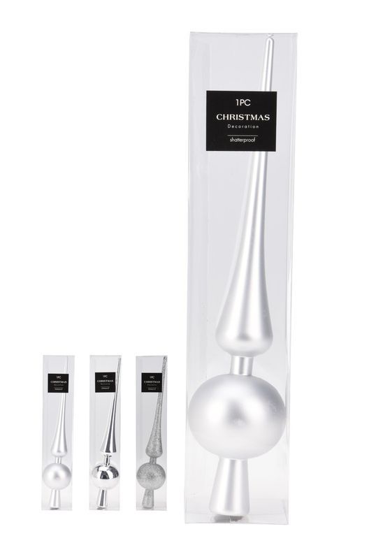 Épi De Faîtage Du Sapin De Noël Argent 28Cm - Assortis