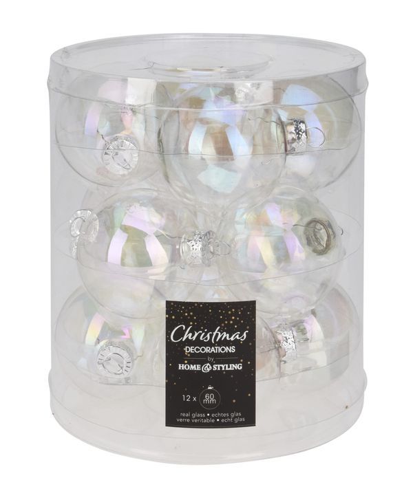 Weihnachtskugeln Aus Glas Schillernd 12 Stücke 6Cm 