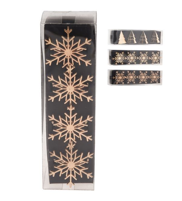 Accessorio Natalizio Da Tavola Porta Tovaglioli Oro 5X4Cm