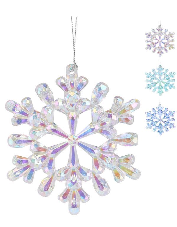 Weihnachts-Anhänger Schneeflocke 12Cm - Sortiert