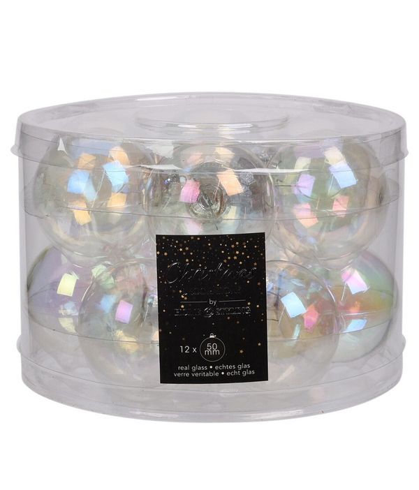 Weihnachtskugeln Aus Glas Schillernd 12 Stücke 5Cm 