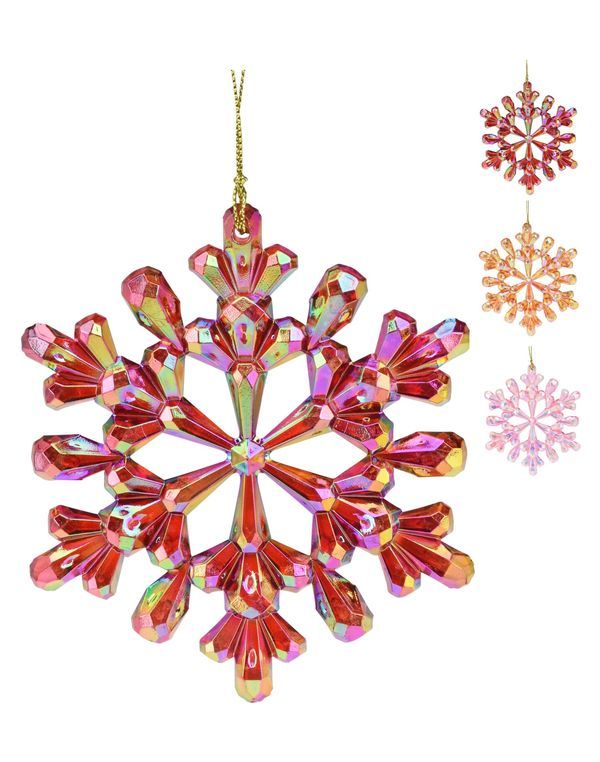 Weihnachts-Anhänger Schneeflocke 10X12Cm - Sortiert