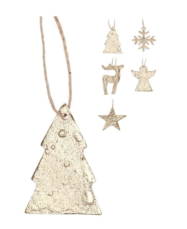 Weihnachts-Anhänger Gold 7Cm - Sortiert