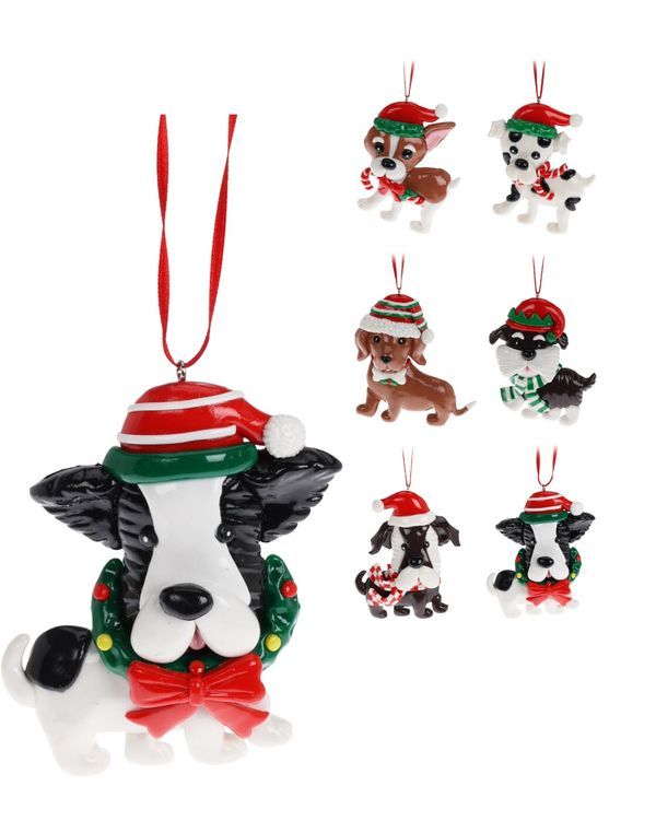 Weihnachts-Anhänger Hund 10Cm - Sortiert