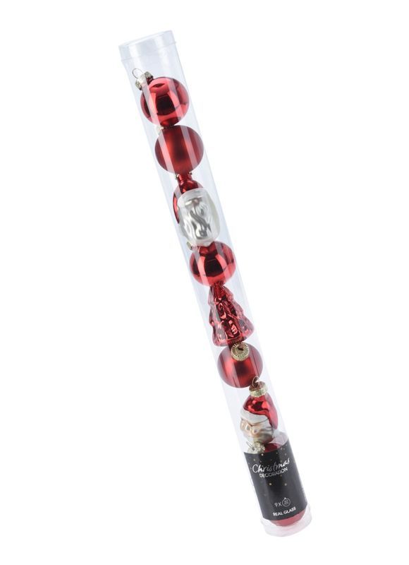 Weihnachts-Anhänger Rot 9 Stücke 3Cm 