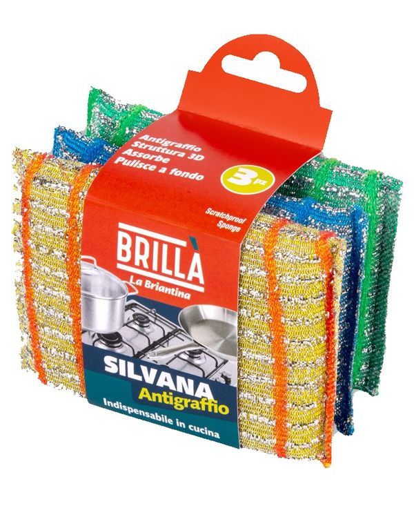 Éponge Silvana Anti-Rayures 13X8Cm