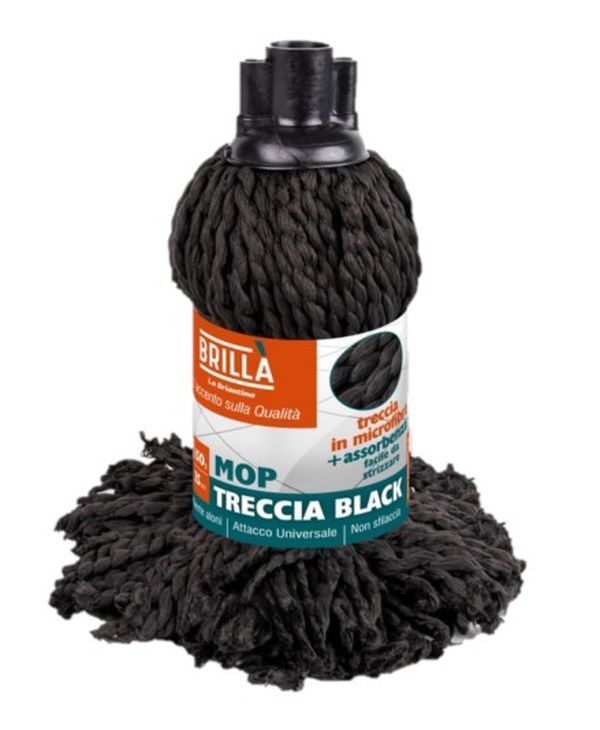 Ricambio Testa Mop Treccia Black 