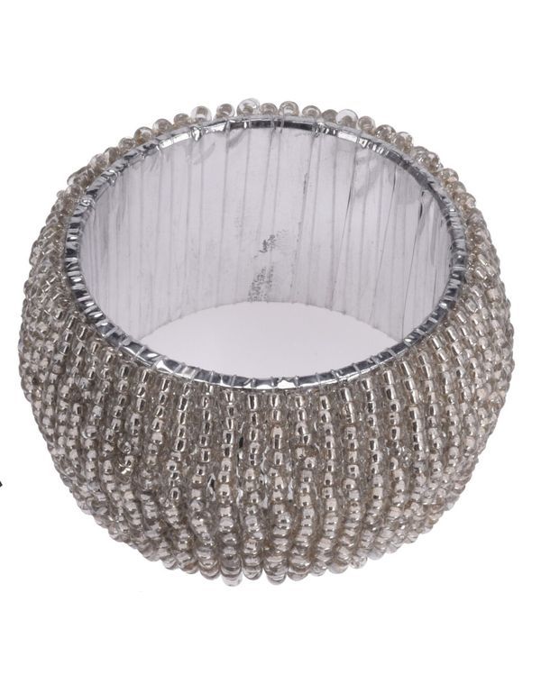 Tisch-Accessoire Für Weihnachten 4 Serviettenringe Silber 