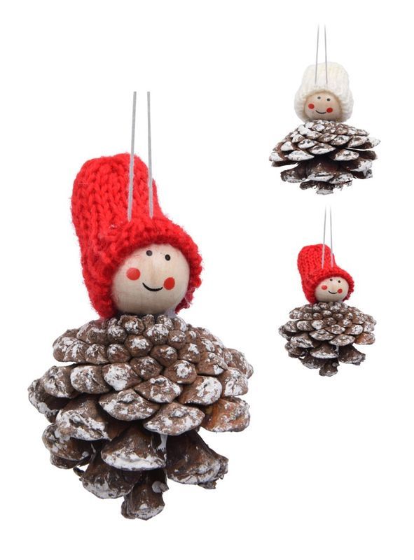 Weihnachtsanhänger Kiefernzapfen 11Cm - Sortiert
