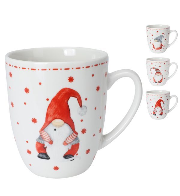 Articolo Da Tavola Natalizio Tazza In Porcellana 340Ml - Assortito