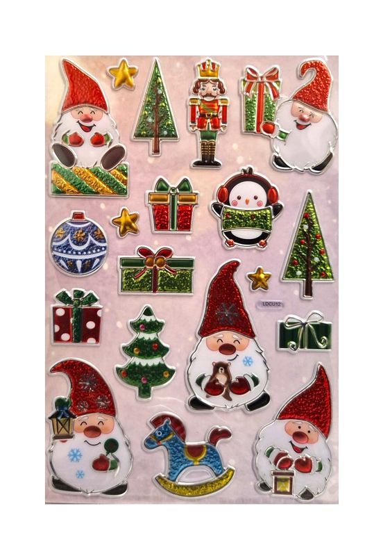 Weihnachts-Paketverschluss-Aufkleber Mit Wichteln