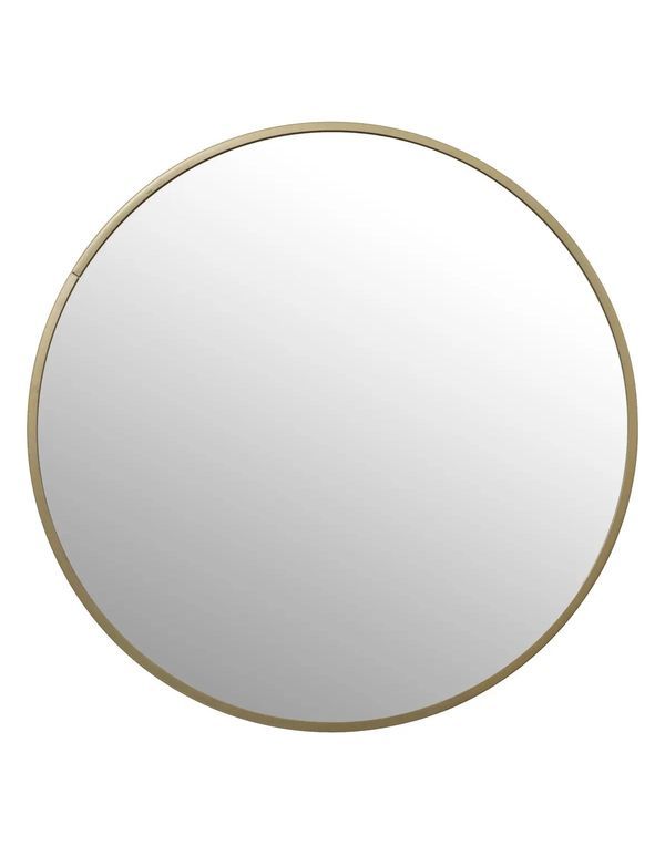 Specchio Tondo In Metallo Oro Alice 38Cm