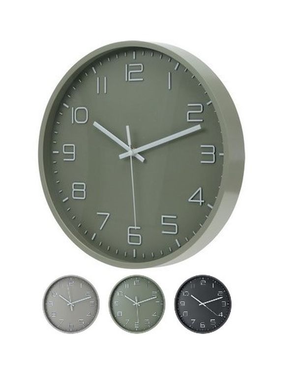 Wanduhr Aus Kunststoff 30Cm - Sortiert