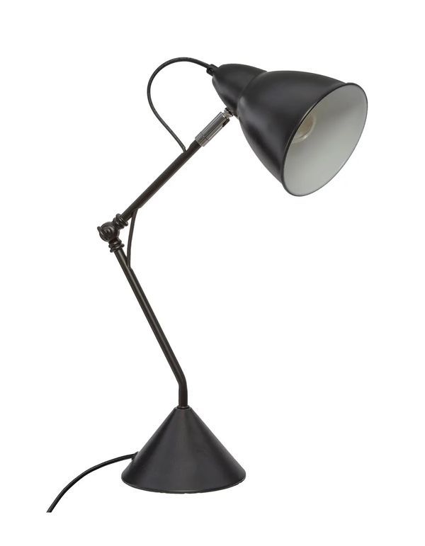 Lampada Da Tavolo Aude In Metallo Nero 24X62Cm