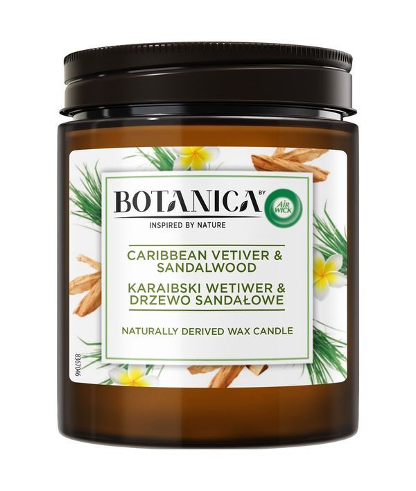 AIR WICK Botanica Candela Profumata Vetiver Caraibico E Sandalo 205G