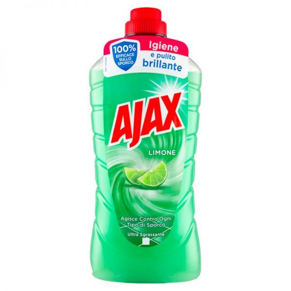 Ajax Detersivo Pavimenti Limone Ultra Sgrassante 1L