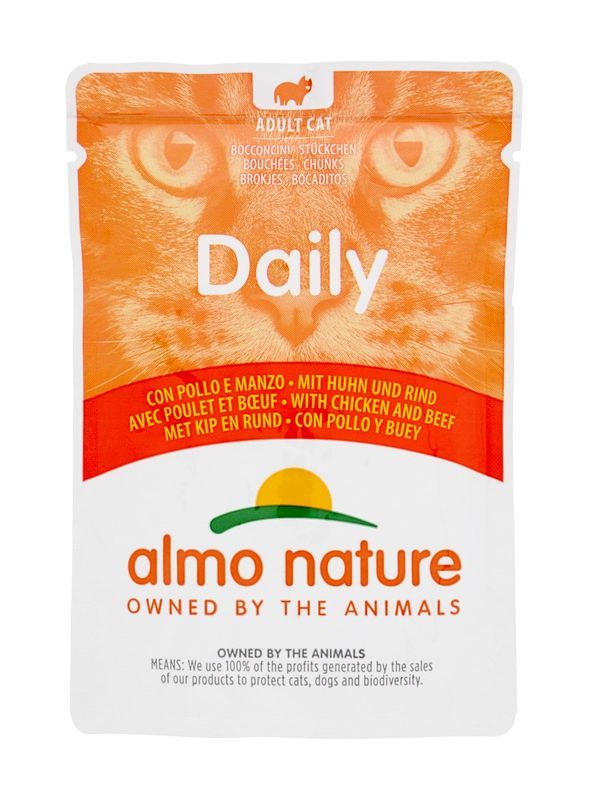 ALMON NATURE DAILY Nassfutter Huhn Und Rindfleisch 70G