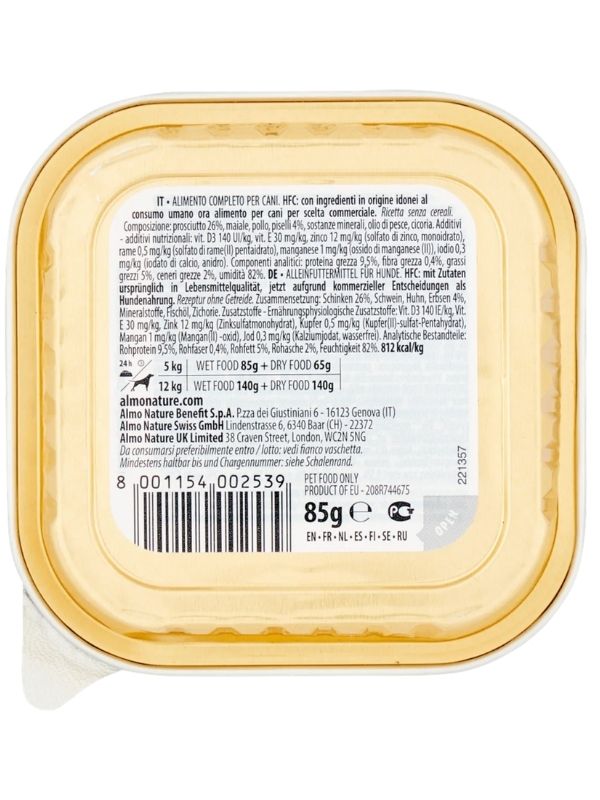 ALMONATURE Hfc Cibo Umido Paté Prosciutto E Piselli 85G