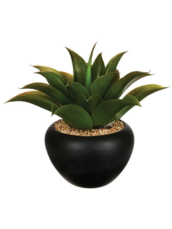 Pianta Artificiale Déco Aloe Vera Con Vaso In Ceramica 31Cm