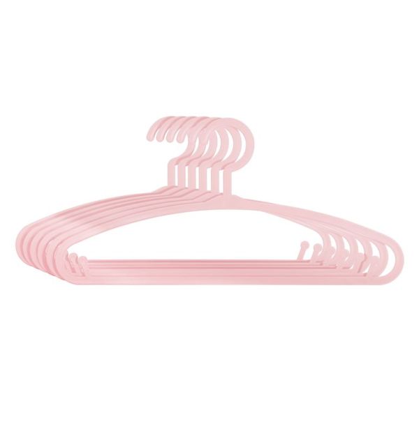 Set Di 6 Ganci Appendiabiti In Plastica Rosa