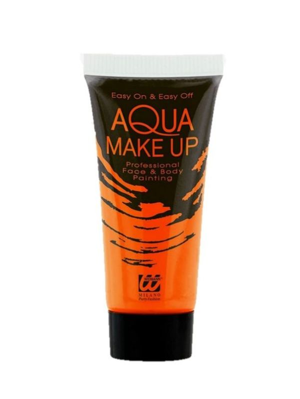 Trucco Di Carnevale Arancione Fluo In Tubetto 30Ml