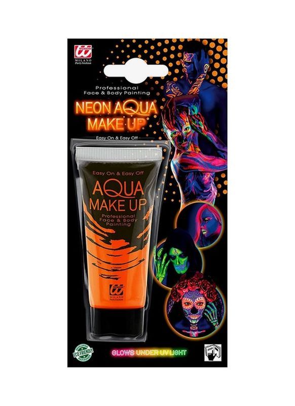 Trucco Di Carnevale Arancione Fluo In Tubetto 30Ml