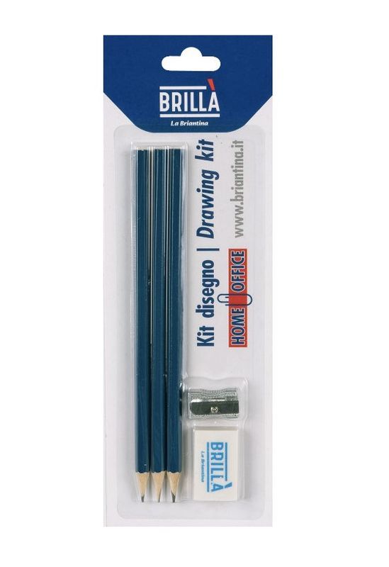 Kit Di Matite Con Gomma E Temperino 5 Pezzi 