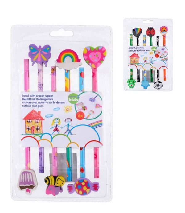 Kit Di Matita Con Gomma 6 Pezzi 
