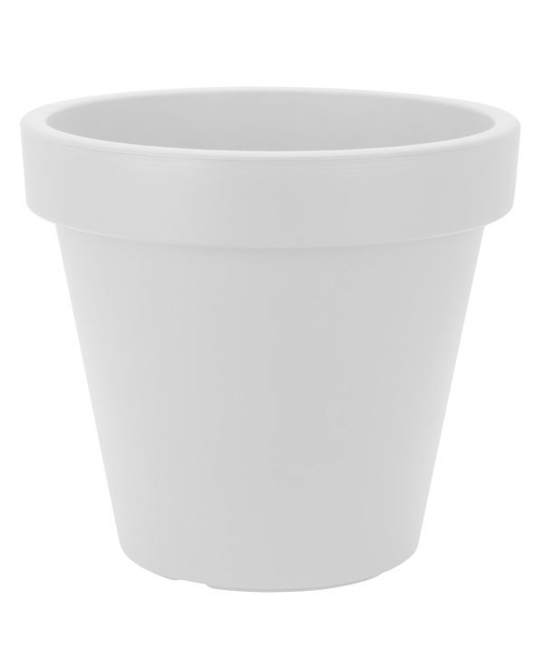 Pot De Jardin En Plastique Blanc 30X26Cm
