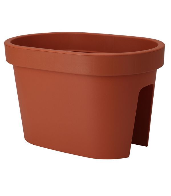 Vaso Da Balcone In Plastica Terra 27X40Cm