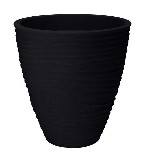Pot De Jardin En Plastique Anthracite 40X42Cm