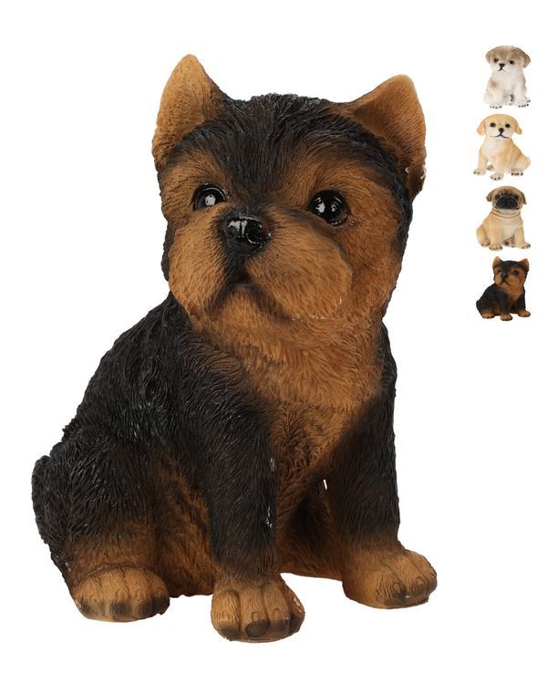 Gartendeko Hund Harz 11X9X14Cm - Sortiert